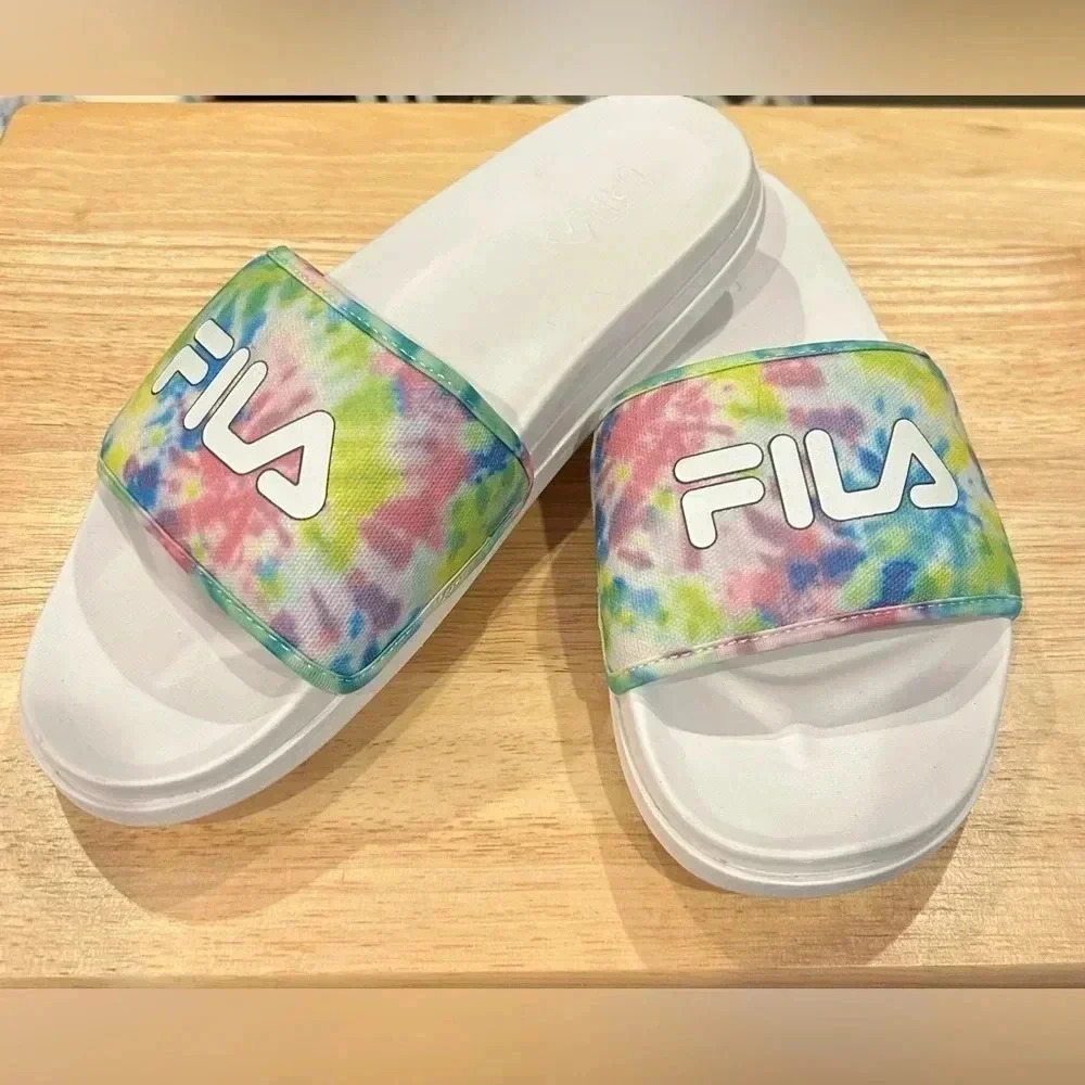 Fila Drifter Lux Tie Dye Women's Slide Sandals Size 10. Nwot